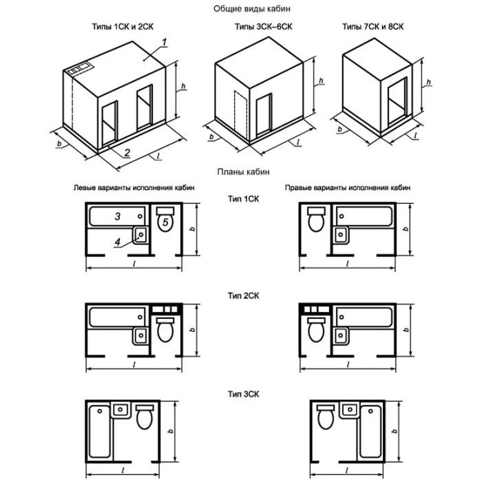 Кабина санитарно-техническая 7СК 27
